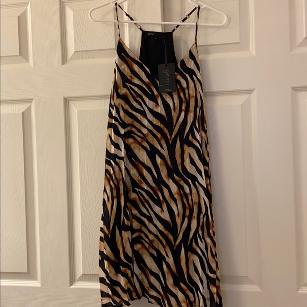 Gibson Pleated Mini Dress NWT